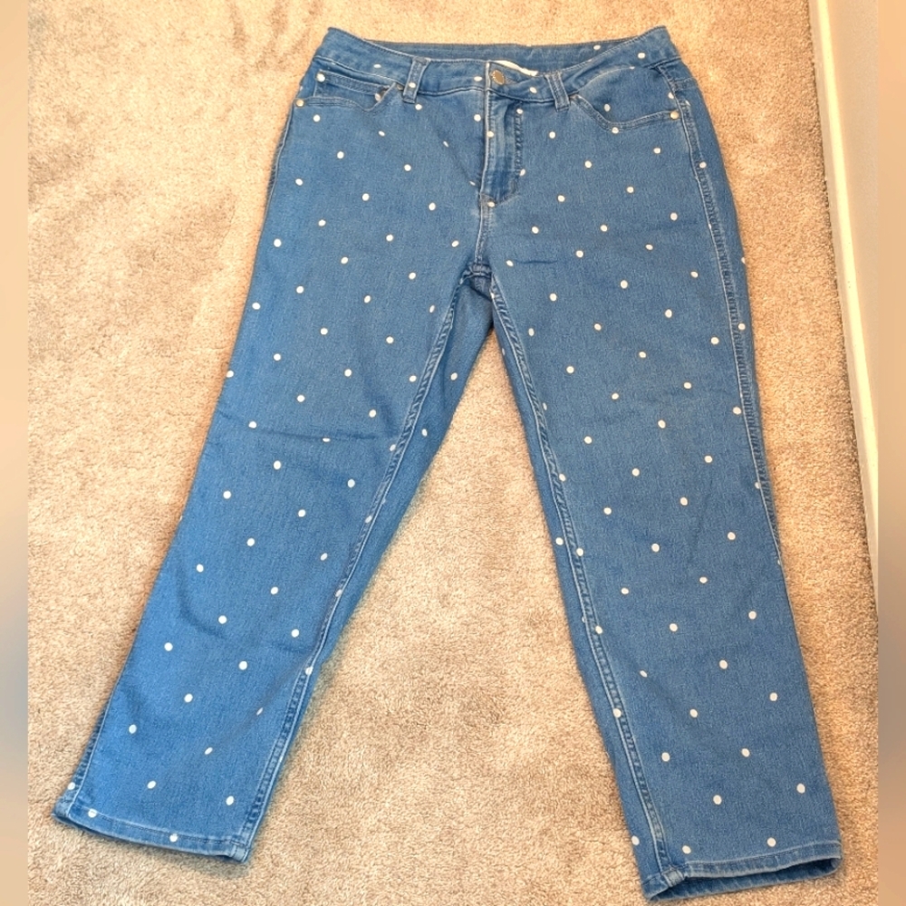 Blue Polka Dot Women's Jeans Workshop 10p